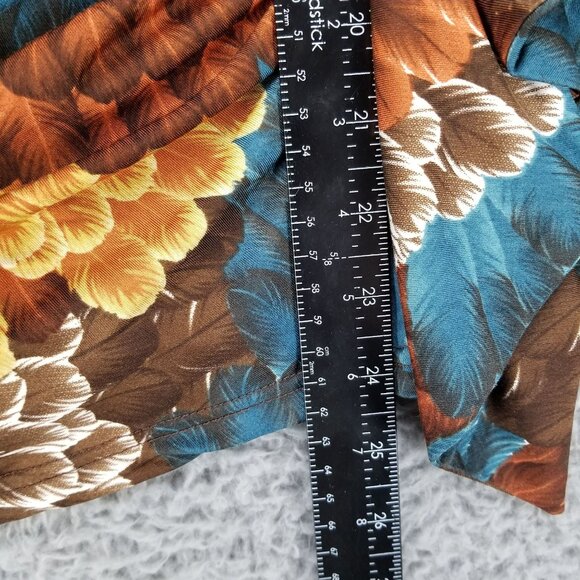 Wrangler Top Womens Medium Multicolor Faux Wrap 3/4 Sleeve Stretch Knit Blouse - Picture 6 of 10